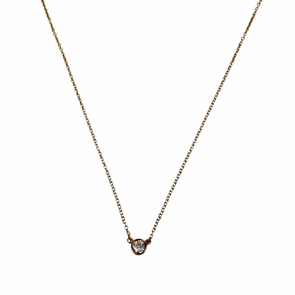 TIFFANY Gold Diamond 2C Necklace - Picture 1 of 10